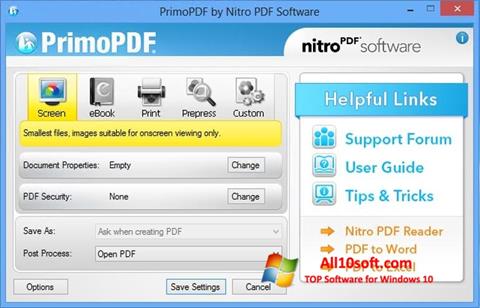 צילום מסך PrimoPDF Windows 10