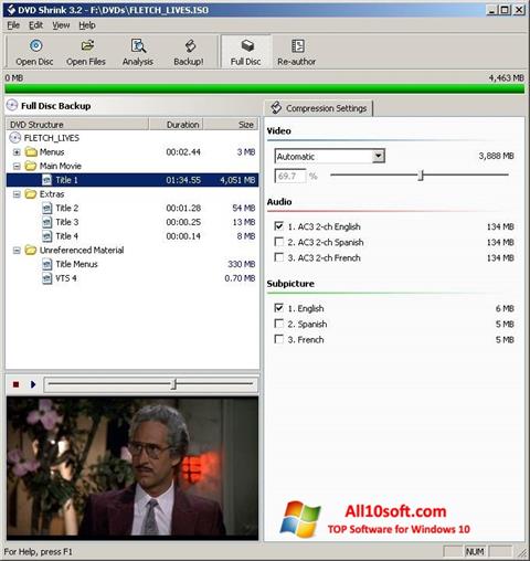 צילום מסך DVD Shrink Windows 10