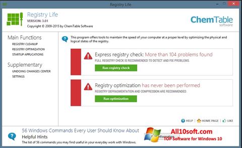 צילום מסך Registry Life Windows 10