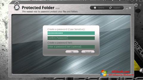 צילום מסך Protected Folder Windows 10