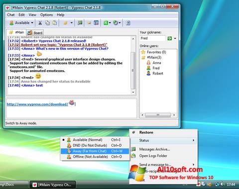צילום מסך Vypress Chat Windows 10