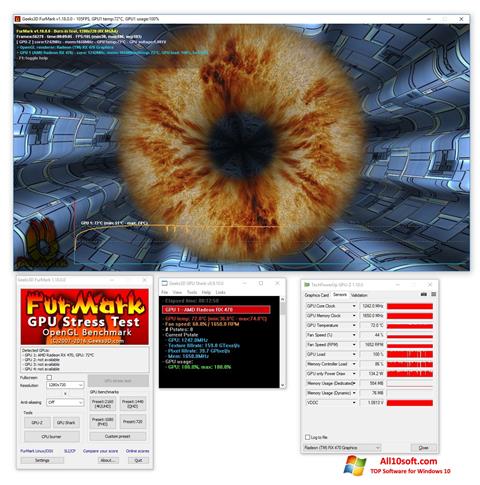 צילום מסך FurMark Windows 10