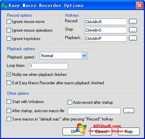 צילום מסך Easy Macro Recorder Windows 10