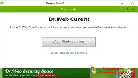 צילום מסך Dr.Web CureIt Windows 10