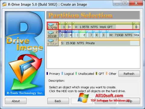 צילום מסך R-Drive Image Windows 10