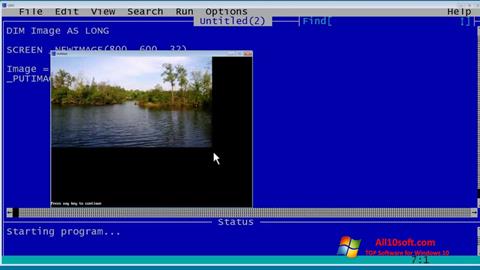 צילום מסך QBasic Windows 10
