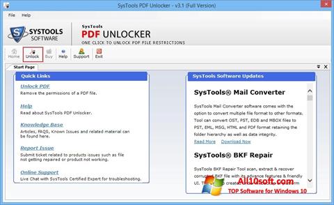 צילום מסך PDF Unlocker Windows 10