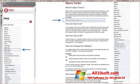 צילום מסך Opera Turbo Windows 10