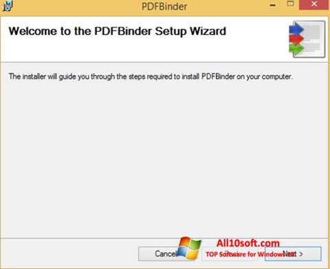 צילום מסך PDFBinder Windows 10