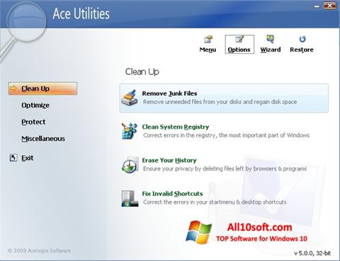 צילום מסך Ace Utilities Windows 10