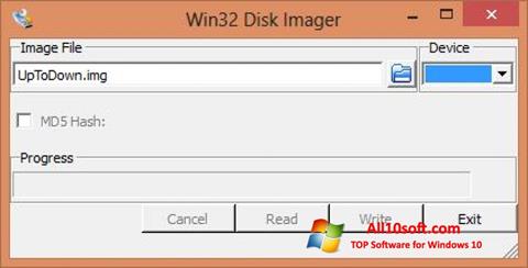 צילום מסך Win32 Disk Imager Windows 10
