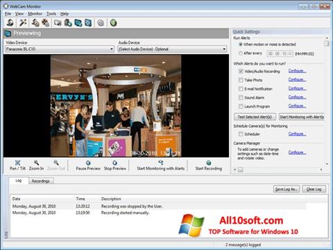 צילום מסך WebCam Monitor Windows 10