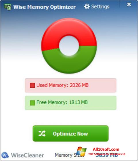 צילום מסך Wise Memory Optimizer Windows 10