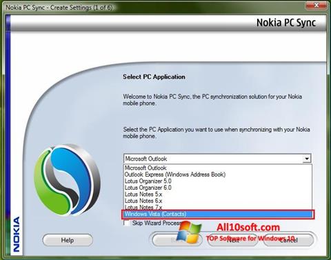צילום מסך Nokia PC Suite Windows 10