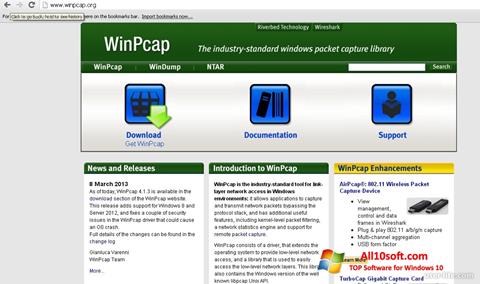 צילום מסך WinPcap Windows 10