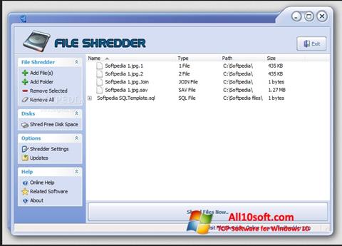 צילום מסך File Shredder Windows 10