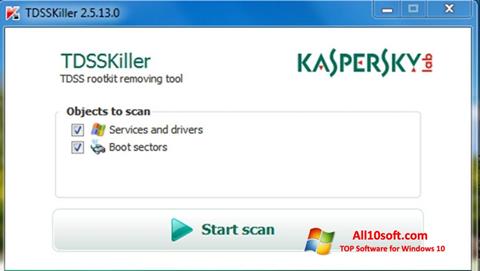 צילום מסך Kaspersky TDSSKiller Windows 10
