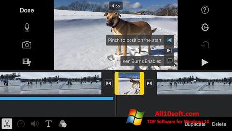 צילום מסך iMovie Windows 10