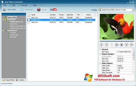 צילום מסך Any Video Converter Windows 10