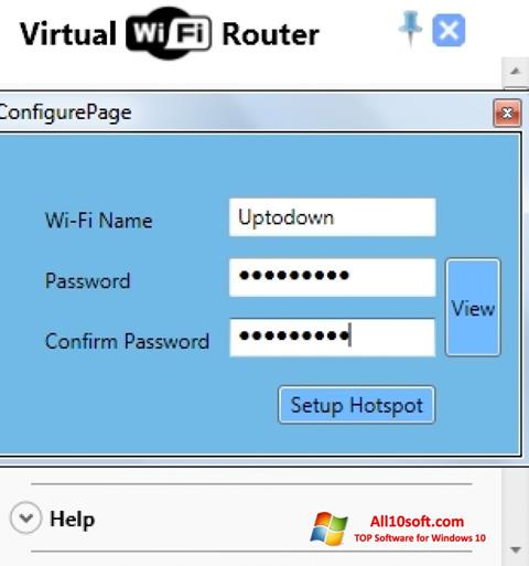 צילום מסך Virtual WiFi Router Windows 10