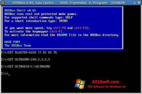 צילום מסך DOSBox Windows 10