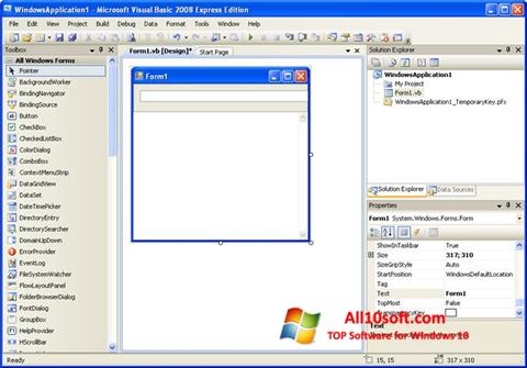 צילום מסך Microsoft Visual Basic Windows 10