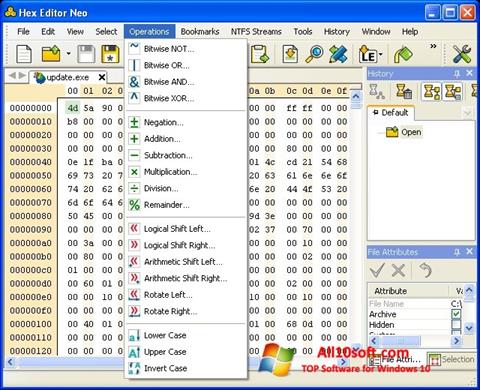 צילום מסך Hex Editor Neo Windows 10