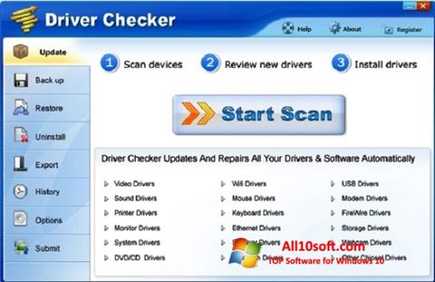 צילום מסך Driver Checker Windows 10