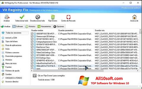 צילום מסך Vit Registry Fix Windows 10