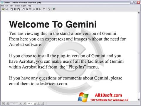 צילום מסך Gemini Windows 10