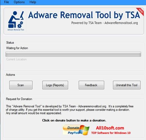 צילום מסך Adware Removal Tool Windows 10