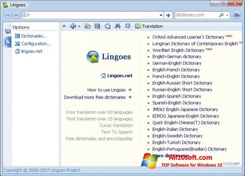 צילום מסך Lingoes Windows 10