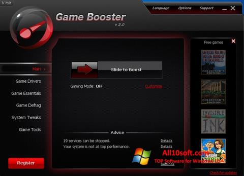צילום מסך Game Booster Windows 10