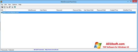 צילום מסך WebBrowserPassView Windows 10