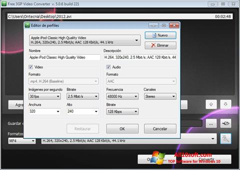 צילום מסך Free MP4 Video Converter Windows 10