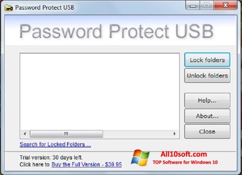 צילום מסך Password Protect USB Windows 10