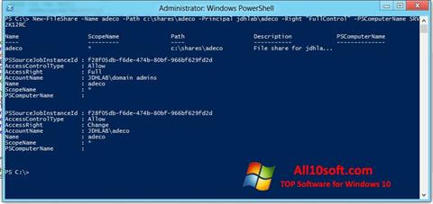 צילום מסך Windows PowerShell Windows 10